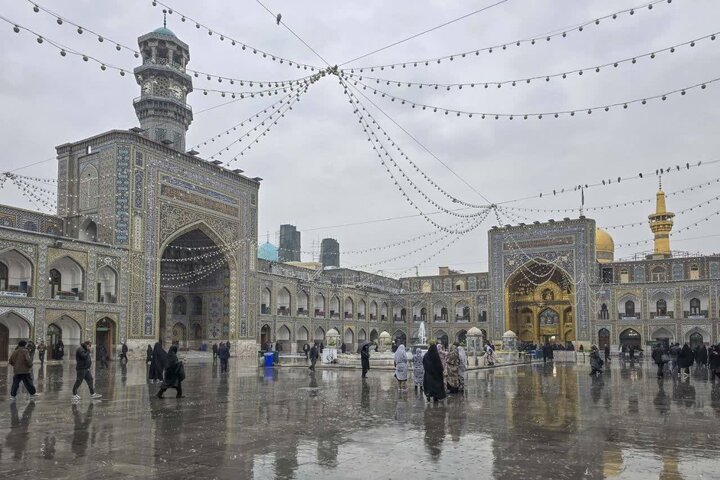 Photos: Rainfall at Imam Reza holy shrine