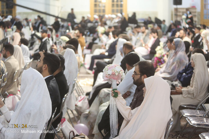 جشن بزرگ ازدواج دانشجویی در حرم حضرت فاطمه معصومه‌(س)