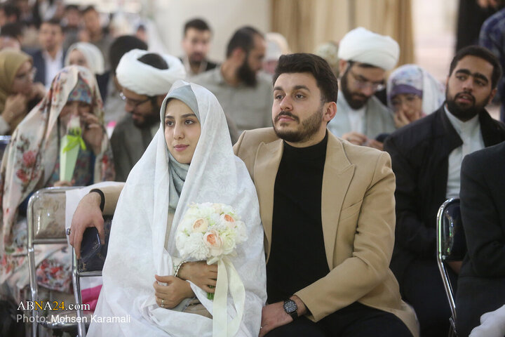 جشن بزرگ ازدواج دانشجویی در حرم حضرت فاطمه معصومه‌(س)