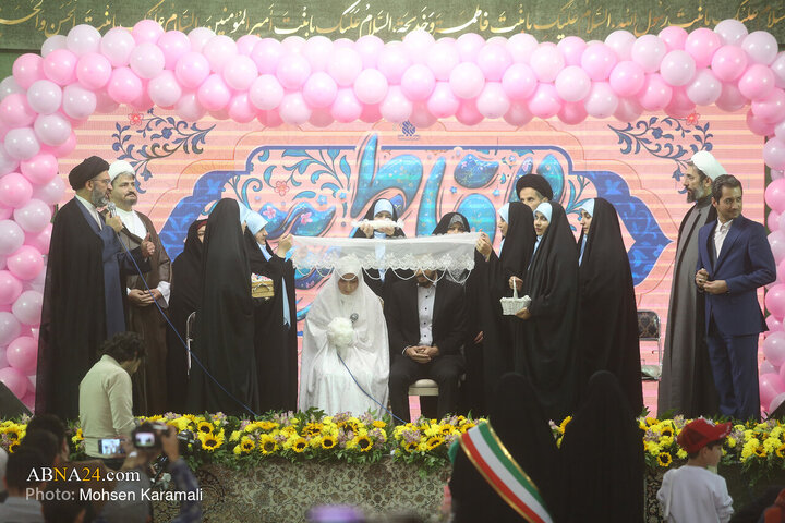 جشن بزرگ ازدواج دانشجویی در حرم حضرت فاطمه معصومه‌(س)