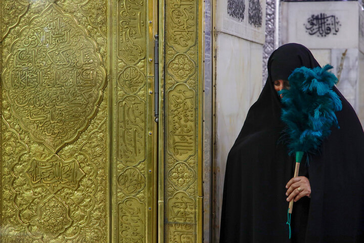 Photos: Dusting ceremony of Imam Reza Holy Shrine held with presence of women