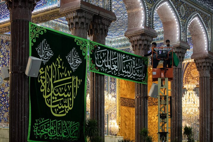 تصاویر | آذین‌بندی حرم امام حسین(ع) به مناسبت ولادت حضرت زهرا(س)