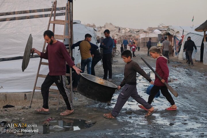 آوارگان غزه در محاصره زمستان