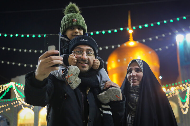 Photos: Atmosphere of Imam Reza holy shrine on night of birth anniversary of Imam Baqir