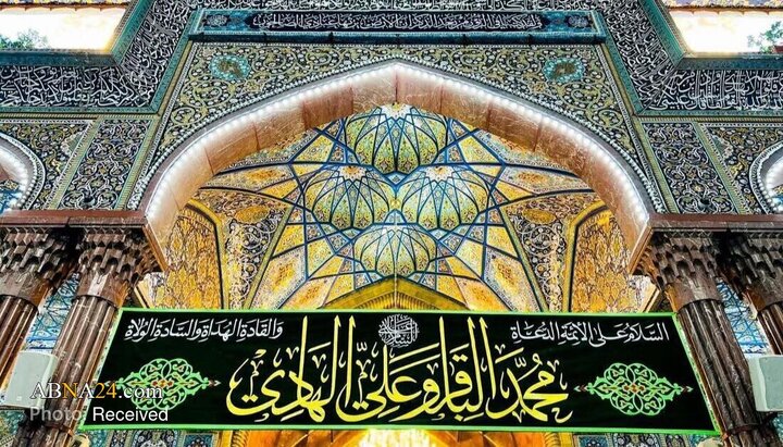 تصاویر | تزئین حرم امام حسین(ع) با کتیبه و پارچه‌نوشته‌ها به مناسبت میلاد امام باقر(ع)