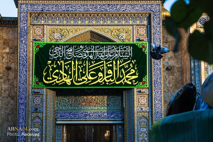 تصاویر | تزئین حرم امام حسین(ع) با کتیبه و پارچه‌نوشته‌ها به مناسبت میلاد امام باقر(ع)