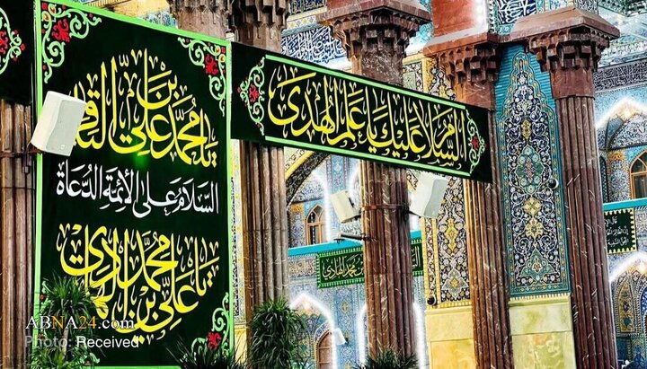 تصاویر | تزئین حرم امام حسین(ع) با کتیبه و پارچه‌نوشته‌ها به مناسبت میلاد امام باقر(ع)