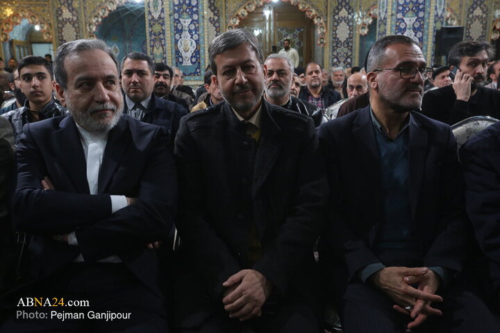 سید عباس عراقچی، وزیر امور خارجه در مراسم بزرگداشت استاد سید علی‌ اکبر پرورش در حسینیه بنی‌فاطمه(س) اصفهان 