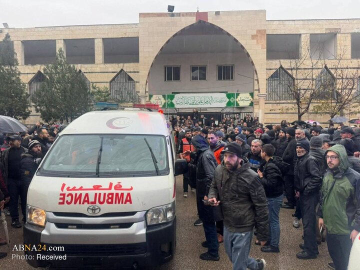 تشییع شهدای حمله تروریستی در مسجد جامع امام علی(ع) سوریه + عکس