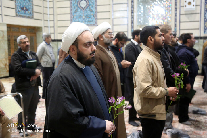 آیین خطبه‌خوانی خادمان حرم حضرت معصومه(س) در بزرگداشت آیت‌الله مصباح یزدی