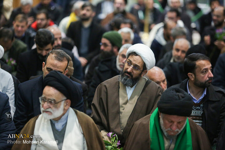 آیین خطبه‌خوانی خادمان حرم حضرت معصومه(س) در بزرگداشت آیت‌الله مصباح یزدی