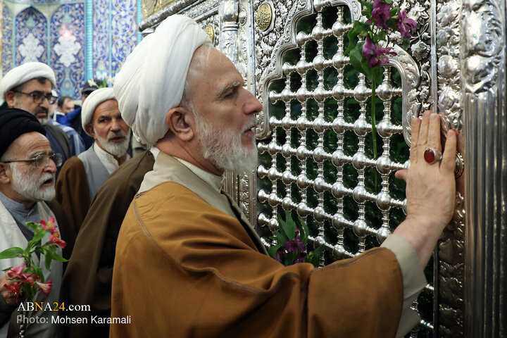 آیین خطبه‌خوانی خادمان حرم حضرت معصومه(س) در بزرگداشت آیت‌الله مصباح یزدی