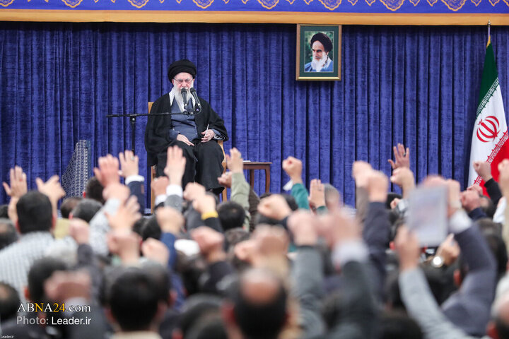 دیدار خانواده شهدای اقتدار با رهبر انقلاب در روز میلاد امیرالمومنین(ع)