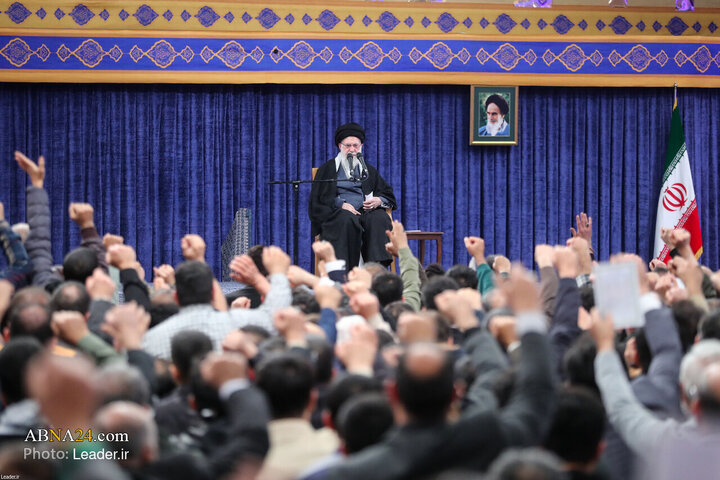 دیدار خانواده شهدای اقتدار با رهبر انقلاب در روز میلاد امیرالمومنین(ع)