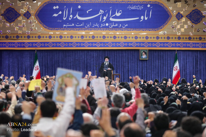 دیدار خانواده شهدای اقتدار با رهبر انقلاب در روز میلاد امیرالمومنین(ع)