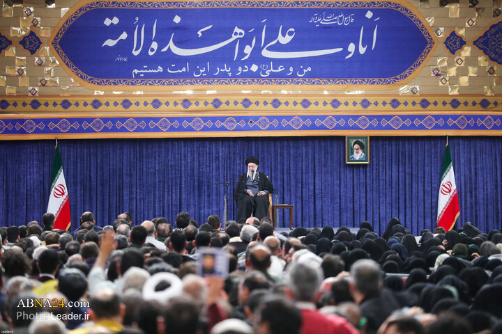 دیدار خانواده شهدای اقتدار با رهبر انقلاب در روز میلاد امیرالمومنین(ع)