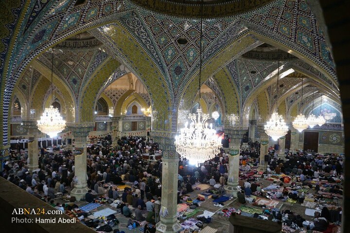 مراسم معنوی اعتکاف در مسجد امام حسن عسکری(ع) قم