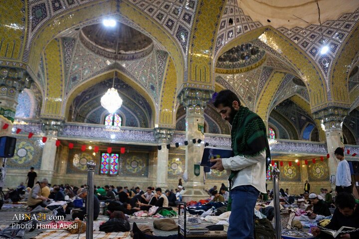 Photos: Spiritual Iʿtikaf Ceremony in Qom’s Jameh Mosque, Imam Hasan al‑Askari Mosque