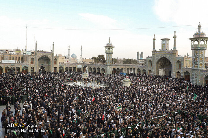 Photos: Funeral for two security forces martyred by rioters in Qom