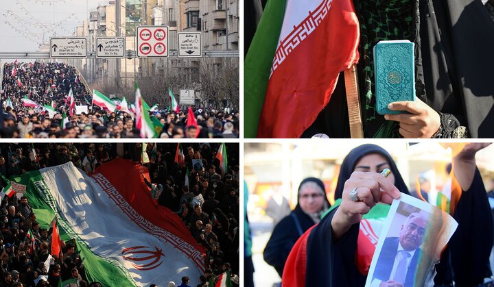 قیام مردم ایران علیه تروریست‌های اسرائیلی-آمریکایی/ حضور کم‌نظیر مردم در میدان انقلاب تهران