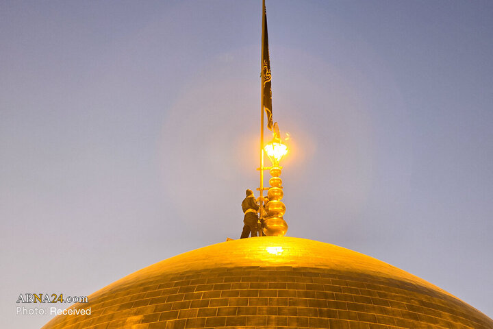 Photos: Razavi Shrine’s Flag Replaced with Black