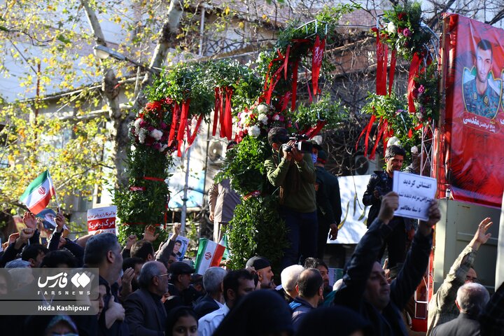 Photos: Funeral Ceremony of Four Security Martyrs in Sari, Iran
