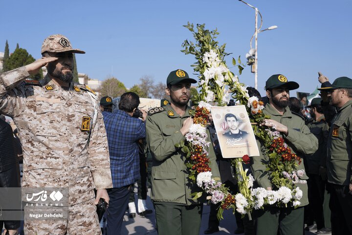 Photos: Funeral Ceremony of Security Martyr in Lorestan Province
