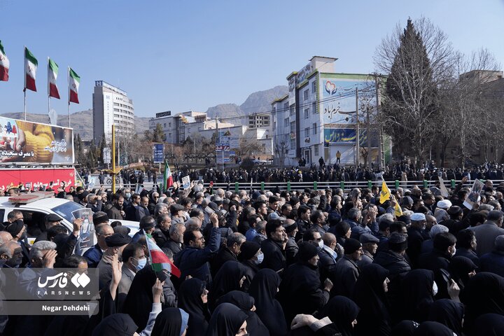 Photos: Funeral Ceremony of Security Martyr in Lorestan Province