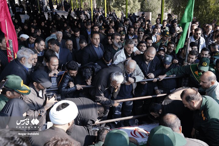Photos: Funeral Ceremony of Security Martyr in Lorestan Province