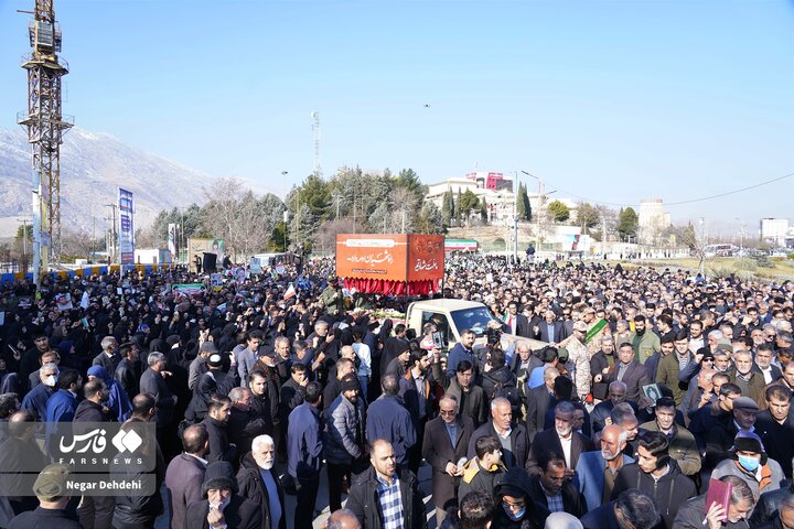 Photos: Funeral Ceremony of Security Martyr in Lorestan Province