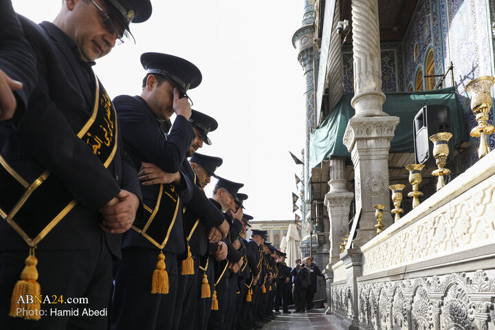 دسته عزاداری خادمان حضرت معصومه(س) در روز شهادت امام موسی کاظم(ع)