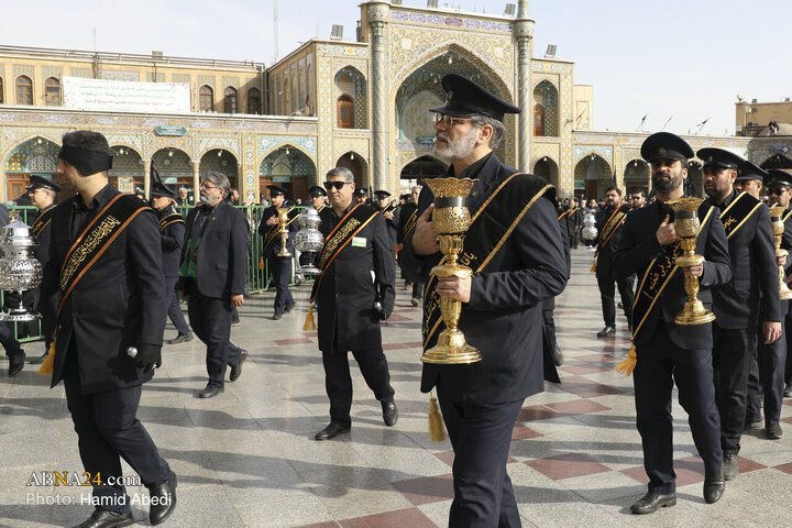 دسته عزاداری خادمان حضرت معصومه(س) در روز شهادت امام موسی کاظم(ع)