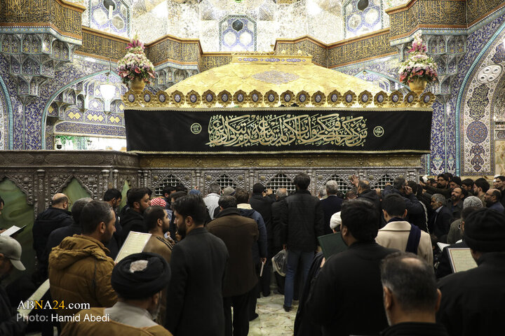 دسته عزاداری خادمان حضرت معصومه(س) در روز شهادت امام موسی کاظم(ع)