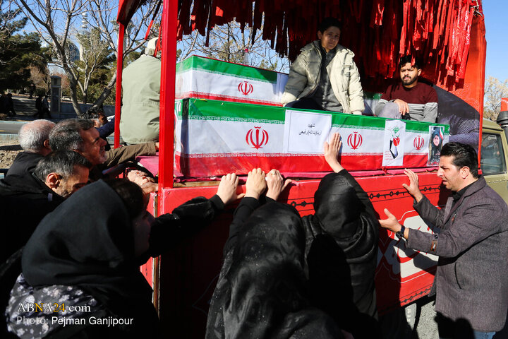 Photos: Funeral ceremony for 7 martyrs of security held in Isfahan