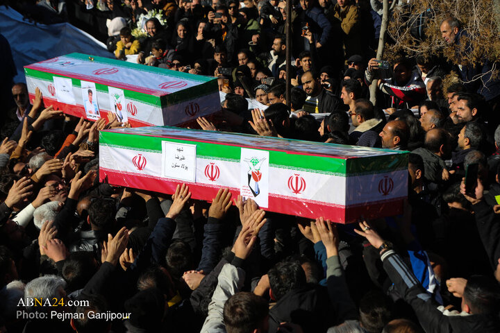 Photos: Funeral ceremony for 7 martyrs of security held in Isfahan