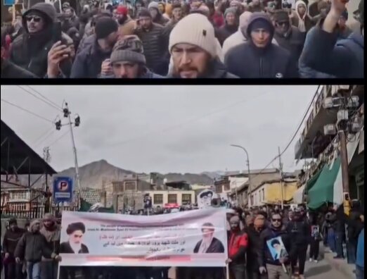 ویدیو | تظاهرات گستردۀ مردم لداخ هند در تجدید میثاق با رهبر معظم انقلاب