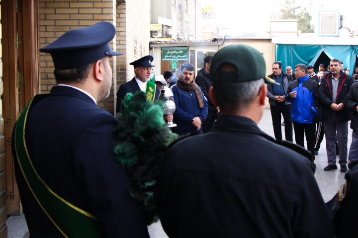Photos: Group of veterans injured during unrest in Razavi Khorasan visit Hazrat Masoumeh holy shrine