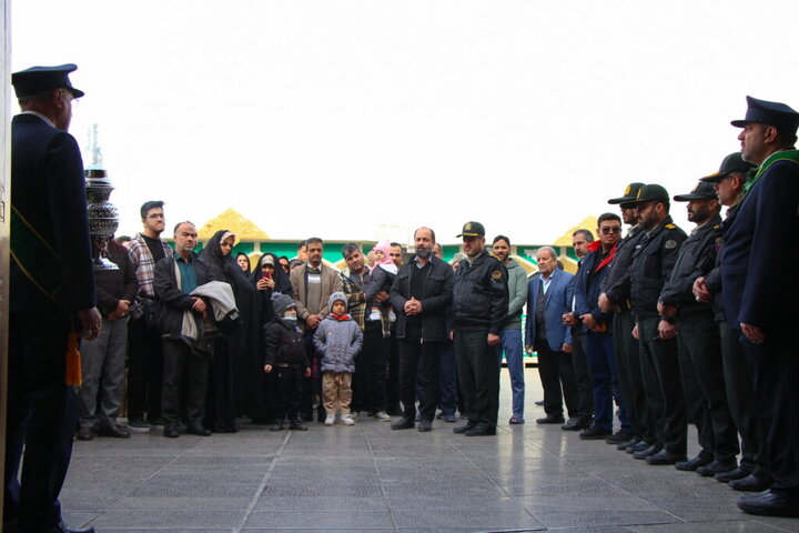 Photos: Group of veterans injured during unrest in Razavi Khorasan visit Hazrat Masoumeh holy shrine