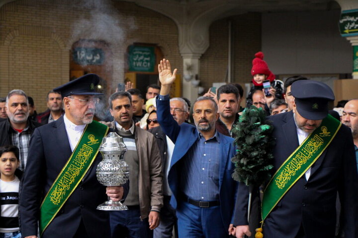 Photos: Group of veterans injured during unrest in Razavi Khorasan visit Hazrat Masoumeh holy shrine