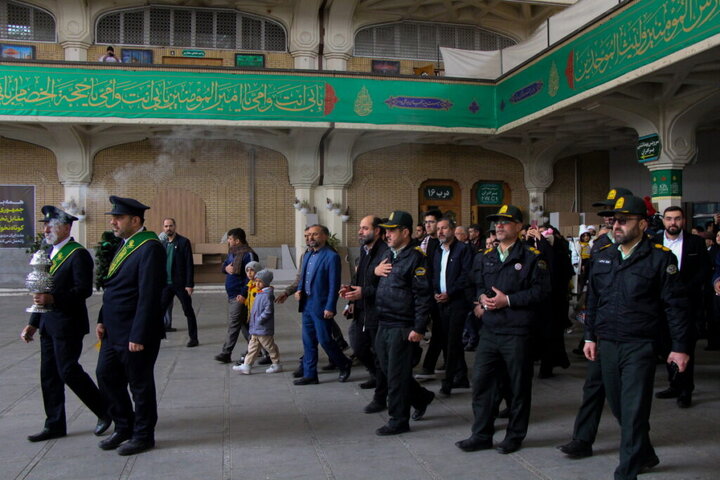 Photos: Group of veterans injured during unrest in Razavi Khorasan visit Hazrat Masoumeh holy shrine