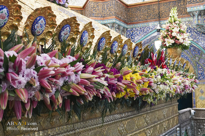 گل‌آرایی حرم حضرت معصومه(س) در آستانۀ ماه شعبان