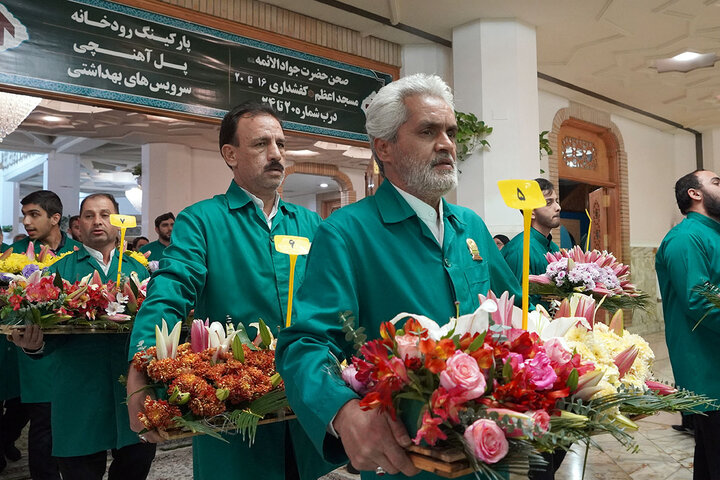 Photos: Hazrat Masoumeh shrine adorned with flowers on eve of Mid‑Sha’ban