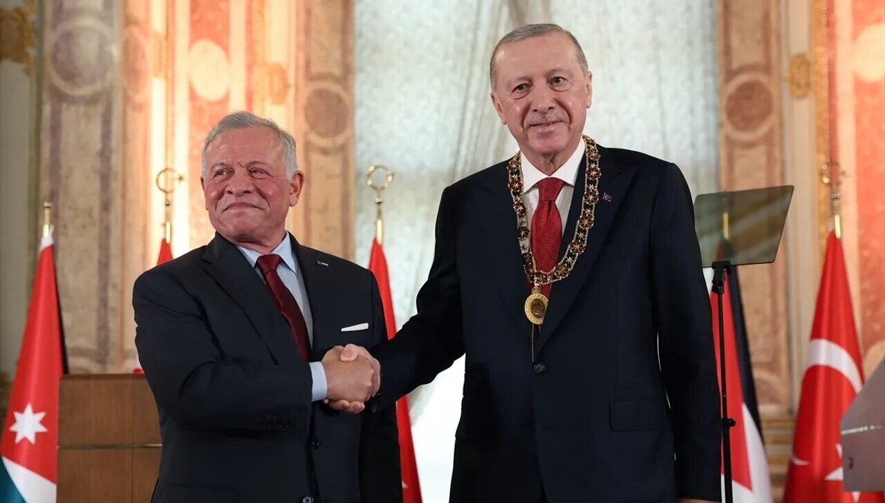 پادشاه اردن، بالاترین افتخار غیرنظامی این کشور را به اردوغان اعطا کرد