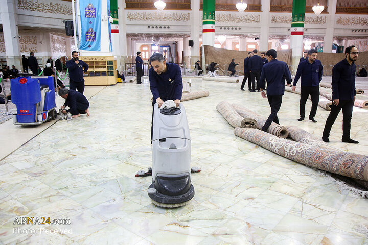 Photos: Dusting, cleaning of Hazrat Masoumeh Holy Shrine ahead of holy month of Ramadan