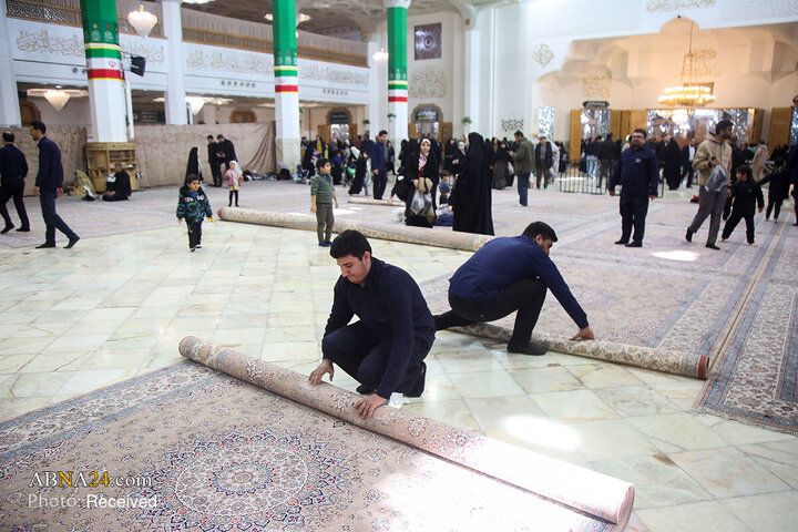 Photos: Dusting, cleaning of Hazrat Masoumeh Holy Shrine ahead of holy month of Ramadan
