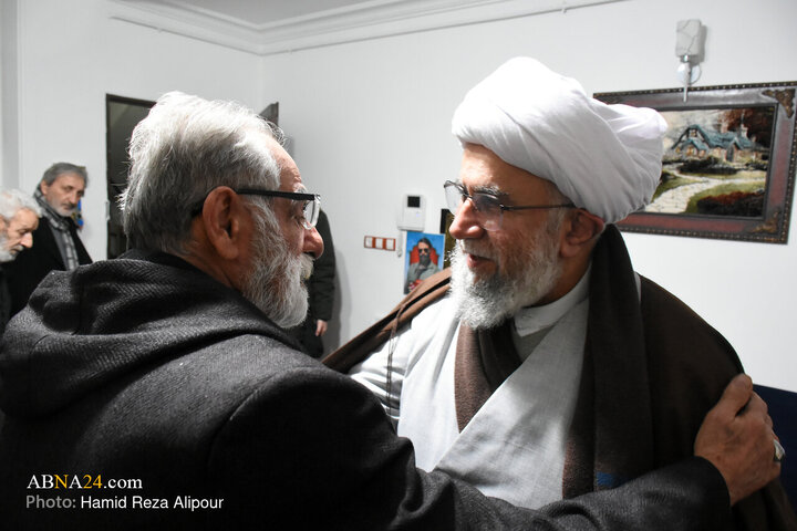 دیدار آیت الله رمضانی با خانواده شهید سلیمانی پیشه شهید مدافع امنیت گیلان