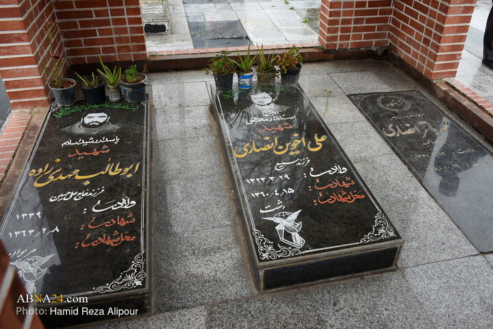 حضور آیت الله رمضانی در مسجد امام رضا(ع) و گلزار شهدای این مسجد در رودسر