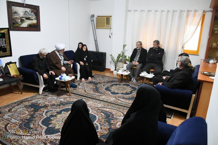 Photos: Ayatollah Ramezani Meets with Family of Gilan’s Martyred Security Defender