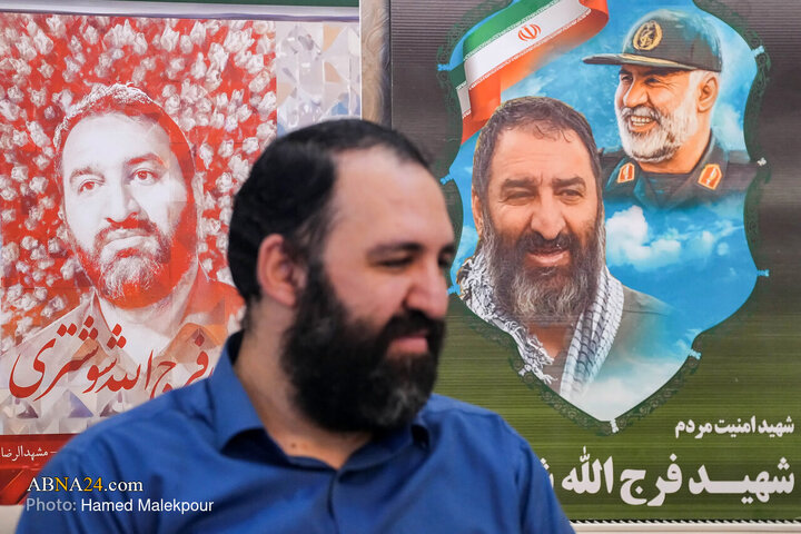 حضور دکتر قالیباف در منزل شهید فرج‌الله شوشتری