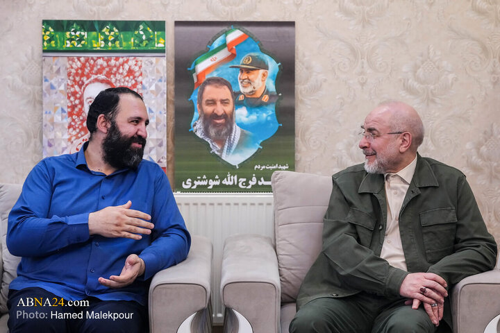 Photos: Dr. Ghalibaf meets family of Martyr Farajollah Shushtari